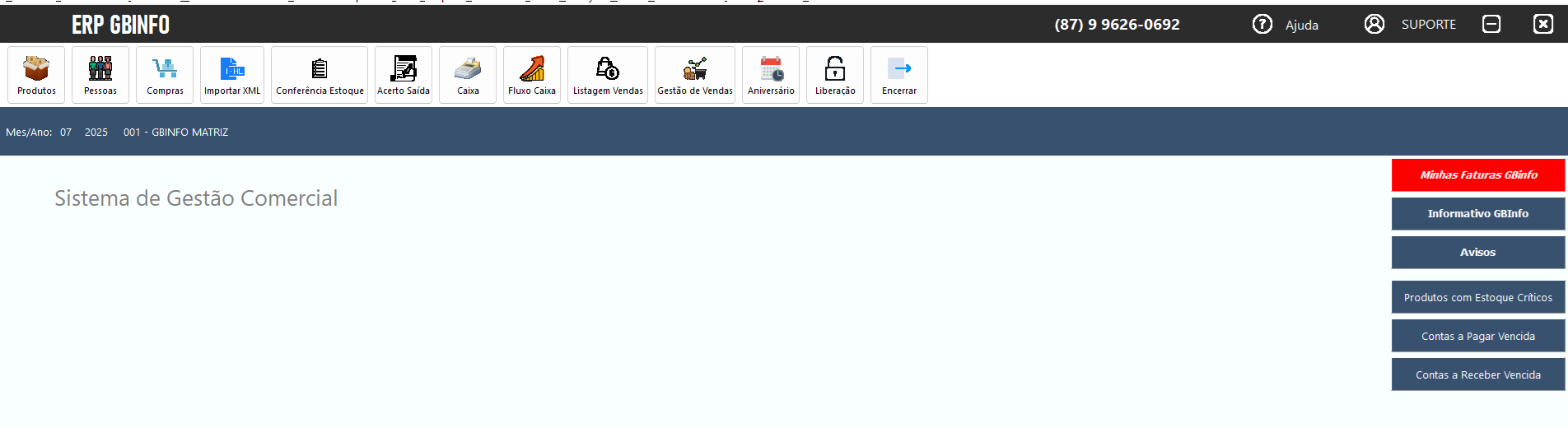 Tela Sistemas - Elenilson GBInfo